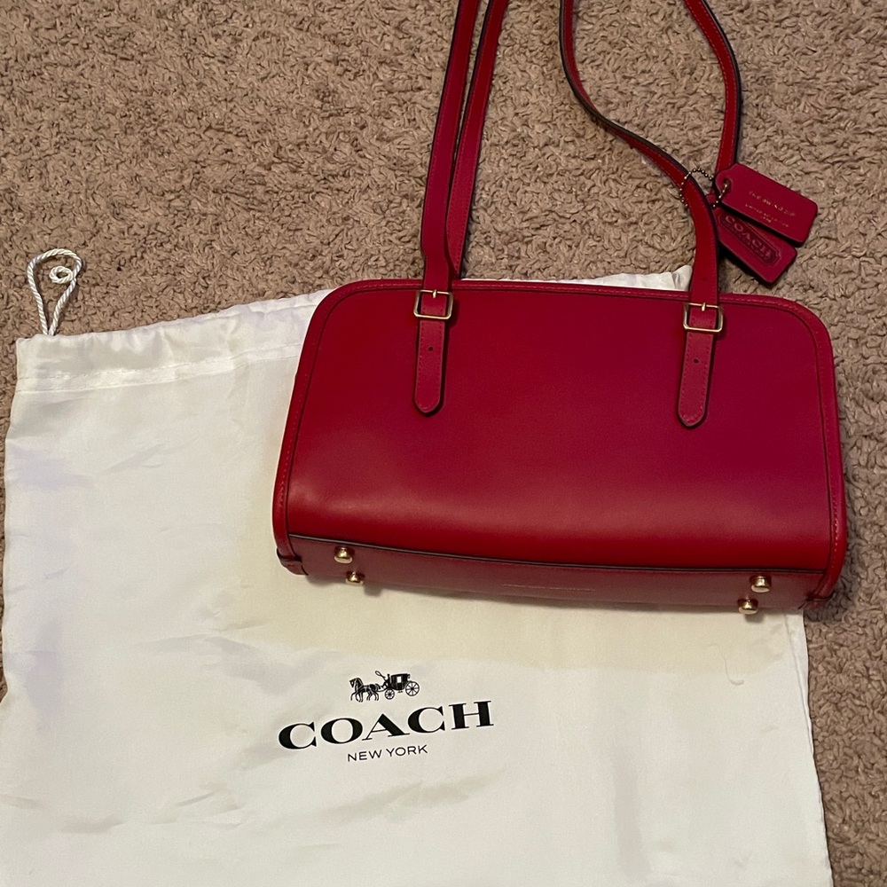 COACH Red Swing Zip Brand New!